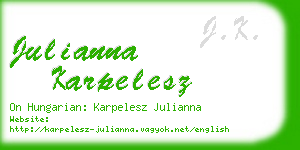 julianna karpelesz business card